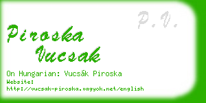 piroska vucsak business card